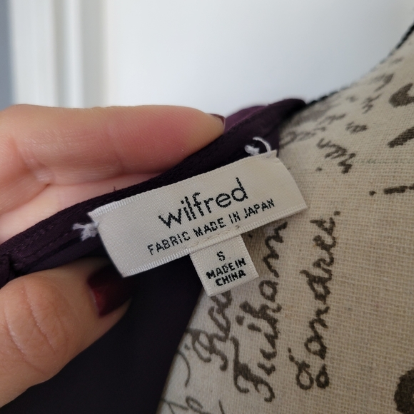 Aritzia‎ Wilfred Sebatier Exposed Zip Back Deep Purple Mini Dress S LIKE NEW - Picture 6 of 10